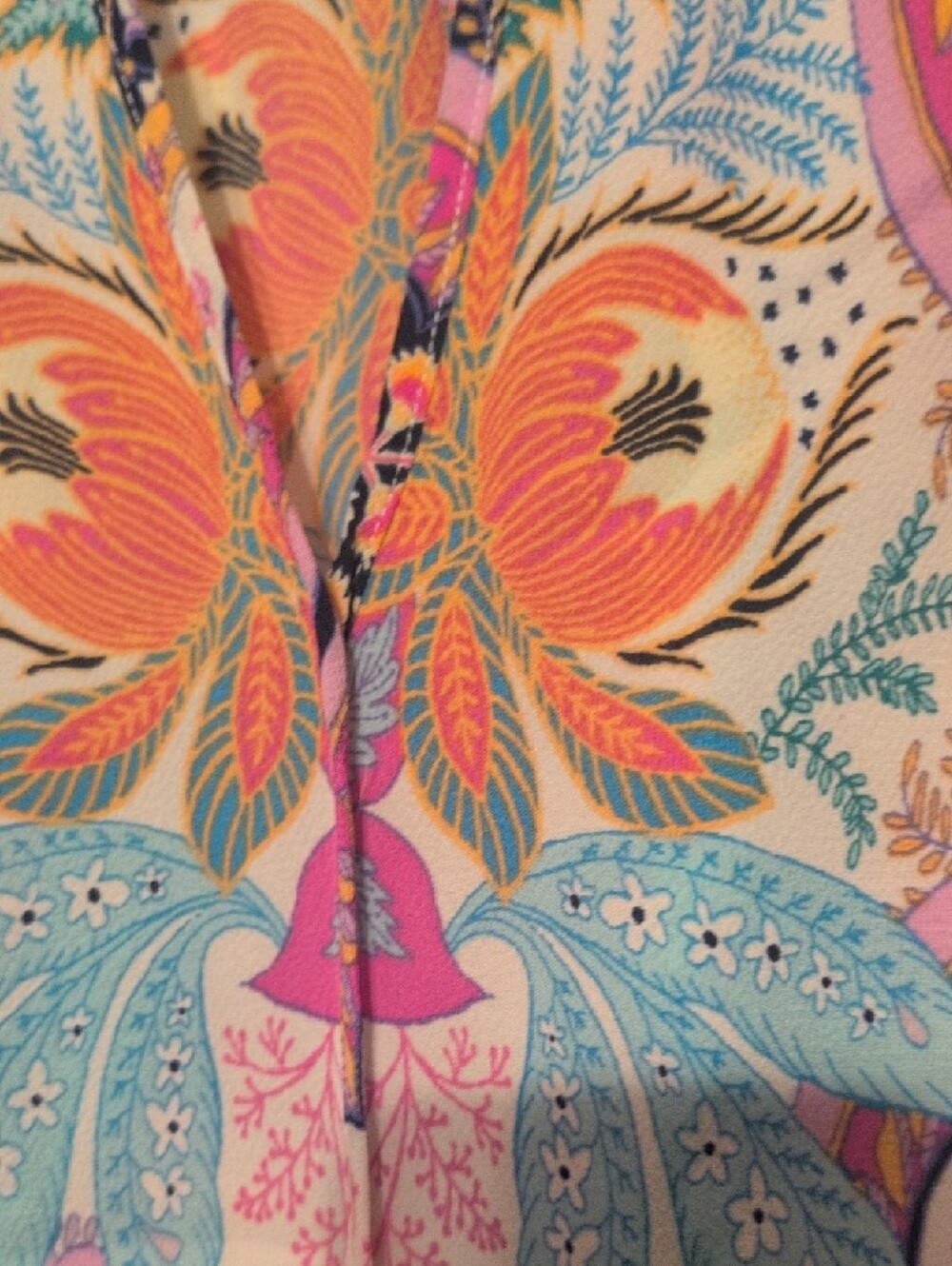 Sleeveless Paisley Print Tank Top/Tunic- Multicolor - Picture 3 of 5